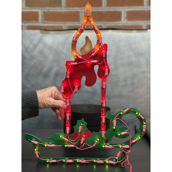 VTG Light-Up Christmas Candle Decoration Bulbs – Electric Plug-In Holiday Decor - Picture 4 of 9